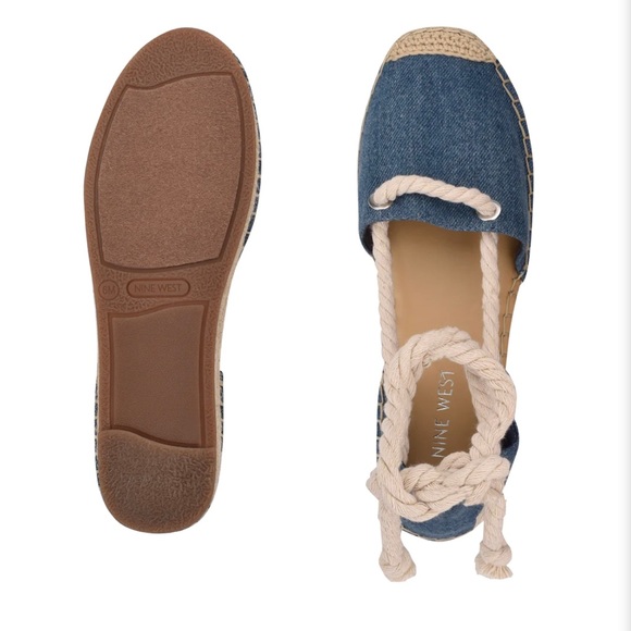 Denim Espadrilles with Rope tie by Nine West. size 9.5 - Picture 4 of 6